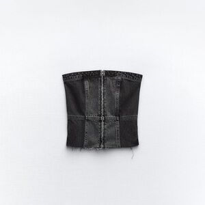 Strapless denim top
